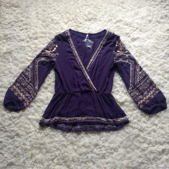 Free People beaded blouse - Picture 3 of 5